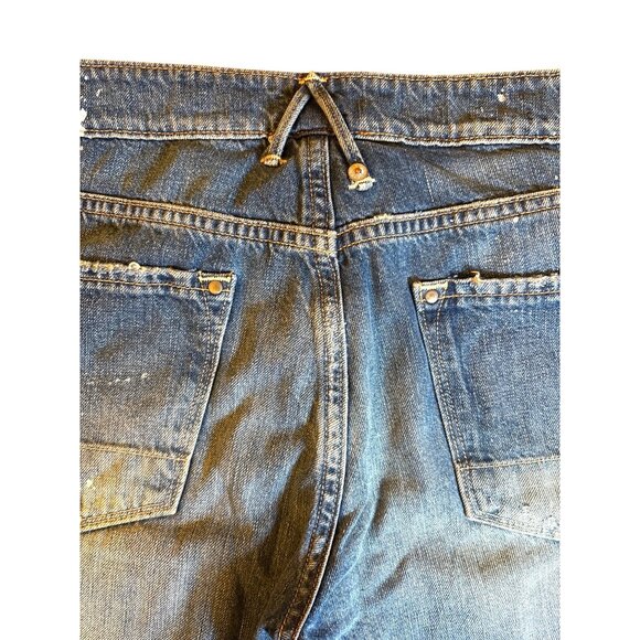 Cycle Denim Womens Distressed Paint Splatter Cut Off Shorts Baggy Size 29 Luxury - Picture 11 of 11